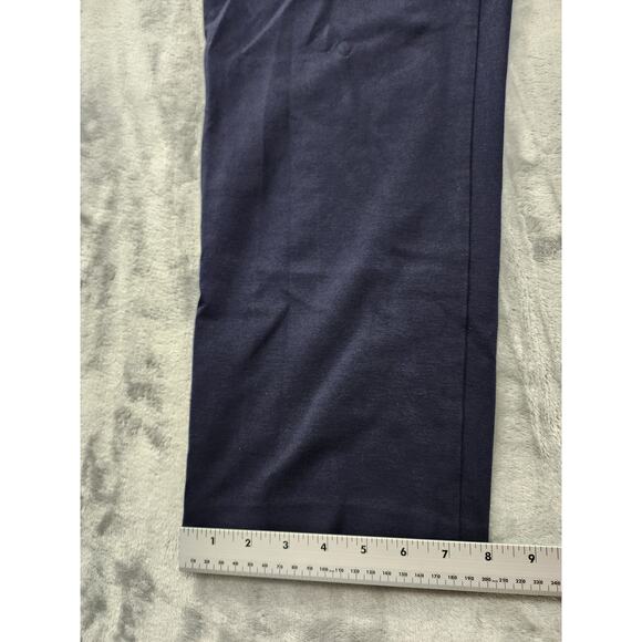 Bar III High Rise Tie Waist Belted Crop Pants Size L Blue Stretch Office Career - Picture 11 of 12